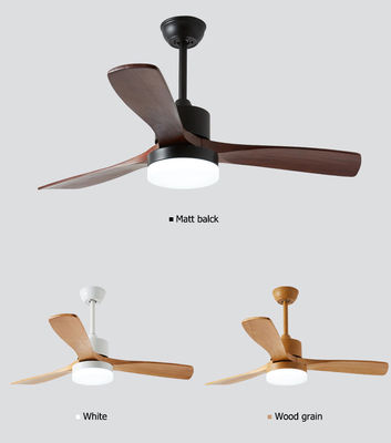 métal de 110V 220VDC 35W et lumière en bois de fan de plafond pour le salon