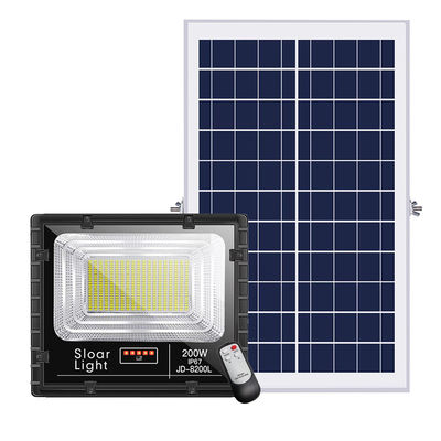 25w 150w lumières actionnées solaires extérieures solaires de sécurité de la lumière d'inondation de 300 watts 80lm/w 3.7V