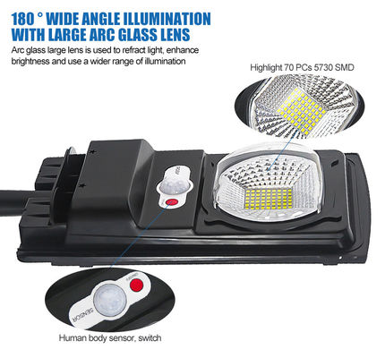 maison actionnée solaire du réverbère de C.C 100W LED de 6500K 12v 110lm/W utilisant