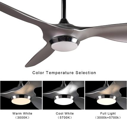 La fan de plafond 72w lumineuse moderne de luxe a mené le commutateur léger de moteur en métal de lampe de corps