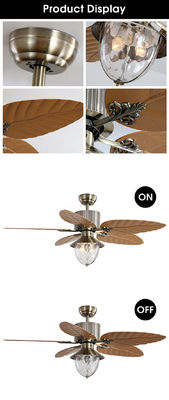 Lame escamotable invisible à télécommande décorative moderne de 4100k Crystal Ceiling Fan With Light
