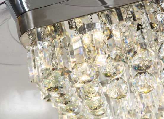 Lustre escamotable contemporain Santi Nickle Color de fan de plafond de lame de 110v 110W