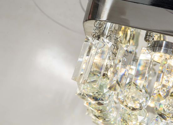 Lustre escamotable contemporain Santi Nickle Color de fan de plafond de lame de 110v 110W