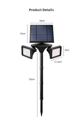 Lumière solaire imperméable PIR Solar Powered Lawn Lights de jardin d'Ip65 600LM 40 LED