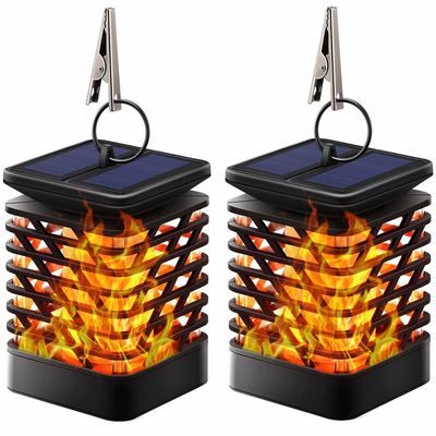 40LM lumières solaires accrochantes extérieures actionnées solaires de flamme de danse des lanternes 3500K