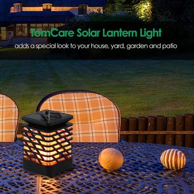 Lanterne de clignotement solaire de scintillement de flamme de 30-40LM 3000K-3500K accrochant la lumière solaire de jardin