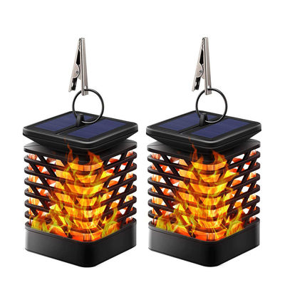 Torches solaires de flamme de 3500K 40LM LED de lanternes solaires sans fil blanches chaudes de jardin