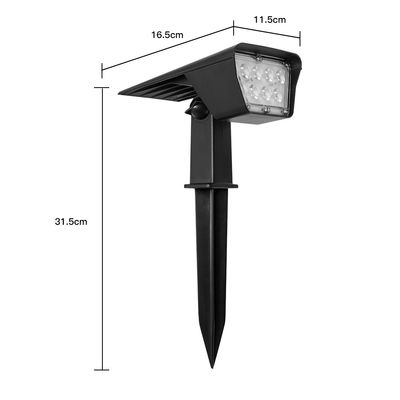 lumière solaire extérieure de jardin de 20000hour 300lm LED angle de faisceau de 180 degrés