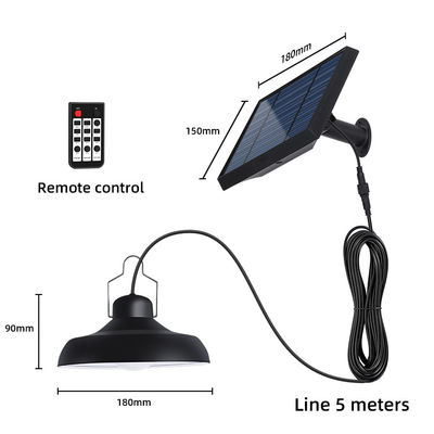 90lm/W 2800-3200K a mené les pendants solaires jetés solaires de lampe de yard de lumières pour le camping