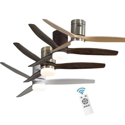 Lumière en bois européenne 90lm/w de fan de plafond du grenier 3000-5000K de style vraie silencieuse