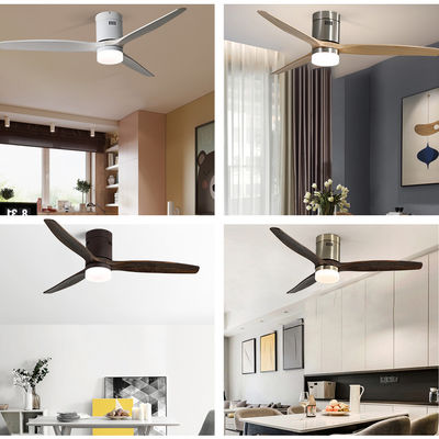 Lumière en bois européenne 90lm/w de fan de plafond du grenier 3000-5000K de style vraie silencieuse