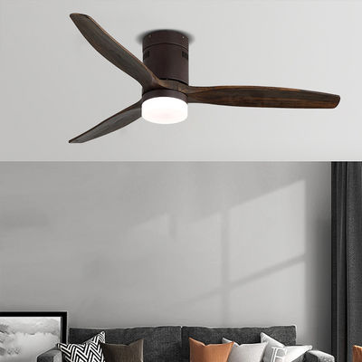Lumière en bois européenne 90lm/w de fan de plafond du grenier 3000-5000K de style vraie silencieuse