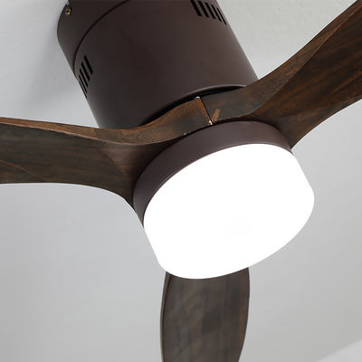 Lumière en bois européenne 90lm/w de fan de plafond du grenier 3000-5000K de style vraie silencieuse