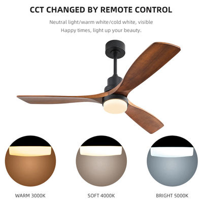 Fan de plafond intelligente de Dimmable AC/DC120V 65W avec 3 des vitesses légère et à distance