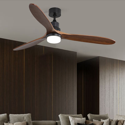 Lumière en bois solide à télécommande d'intérieur 120V 3000-5000K de fan de plafond 1500LM