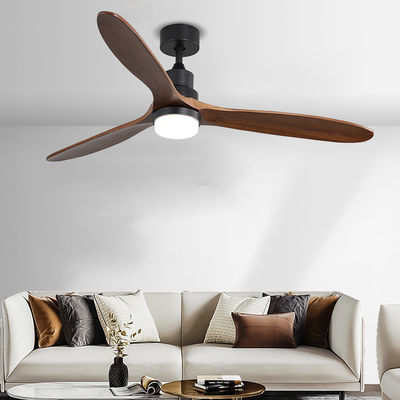 Lumière en bois solide à télécommande d'intérieur 120V 3000-5000K de fan de plafond 1500LM