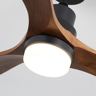 Lumière en bois solide à télécommande d'intérieur 120V 3000-5000K de fan de plafond 1500LM