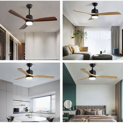 temps 52Inch plaçant la lumière en bois de fan de plafond