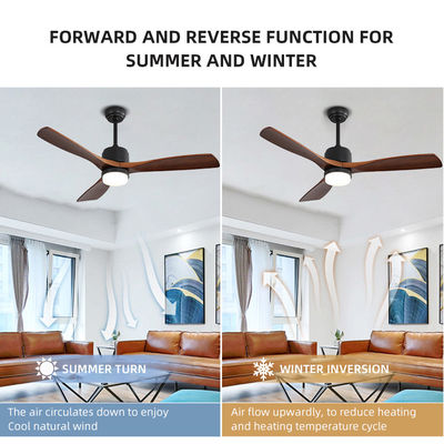 temps 52Inch plaçant la lumière en bois de fan de plafond