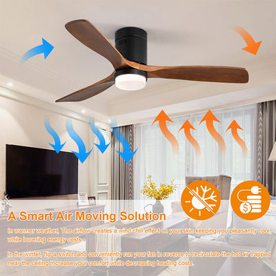 Style industriel 65 lampe en bois de fan de plafond de la fan de plafond de lame de watt 90lm/w 120v