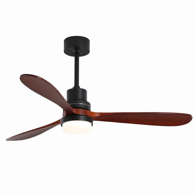 Vitesse en bois à la maison de la lumière trois de fan de plafond de l'hôtel 220v 1320MM d'EMC adaptée aux besoins du client