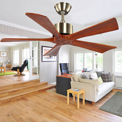 Fan de plafond moderne naturelle de 5 lames en bois 75w de RoHS lumière de fan de plafond de 42 pouces électrique