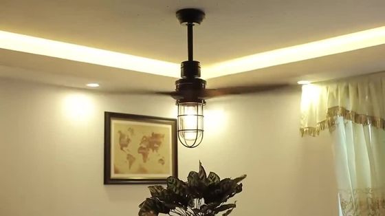 Fan de plafond 20w électrique de cru de lame de contreplaqué 52 pouces avec la décoration légère pour la maison