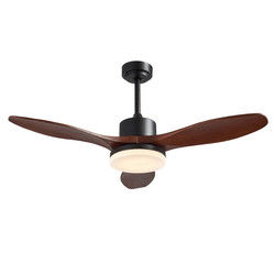 Fan de plafond 20w électrique de cru de lame de contreplaqué 52 pouces avec la décoration légère pour la maison