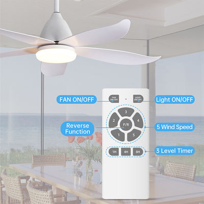 Grand style naturel du fer 3000K 35W 5 d'ABS de lame de plafond de lampe de fantaisie de fan