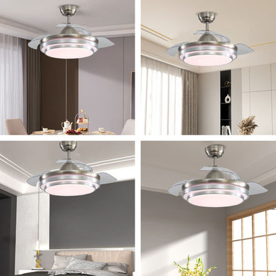 5000K lumineux superbe 65W fan de plafond affleurante de bâti de 42 pouces avec escamotable léger