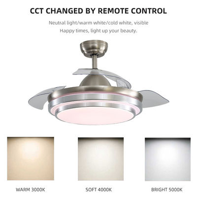 5000K lumineux superbe 65W fan de plafond affleurante de bâti de 42 pouces avec escamotable léger