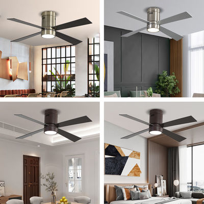 fan de plafond moderne de style de lame en métal de 65W 48Inch 4