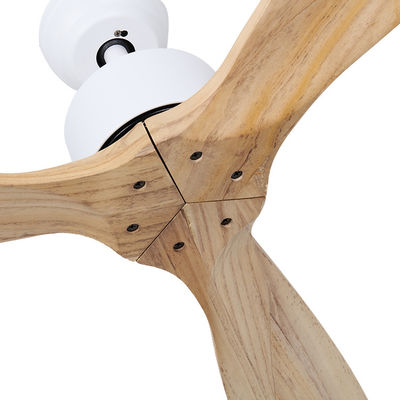 3 la lumière en bois solide 52Inch de fan de plafond de fer des lames 65w a mené la fan de plafond d'intérieur