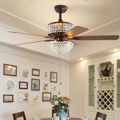 5 fan 52Inch de lame de fer de lumière de fan de plafond de salle à manger des lames 65W