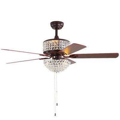 Lame cinq lumineuse superbe 2000 fans de plafond de lame en métal de lumen pour la cuisine 65Watt