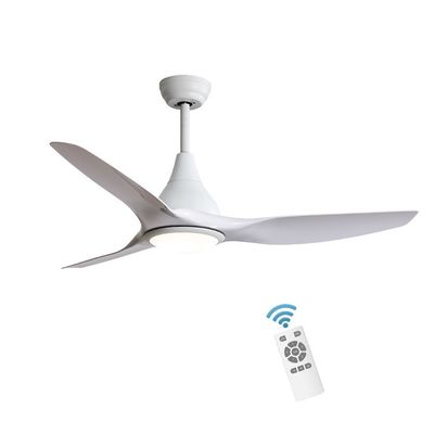Fan de plafond blanche de lame de 5 ABS de la vitesse 3CCT pour le restaurant 1500LM
