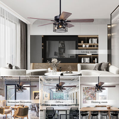 Moteur à courant alternatif de C.C du contreplaqué 2000LM Crystal Ceiling Fan Light With du Ministère de l'Intérieur 5
