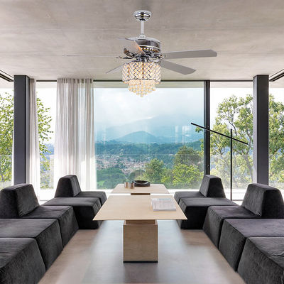 18w bâti affleurant Crystal Chandelier Ceiling Fan