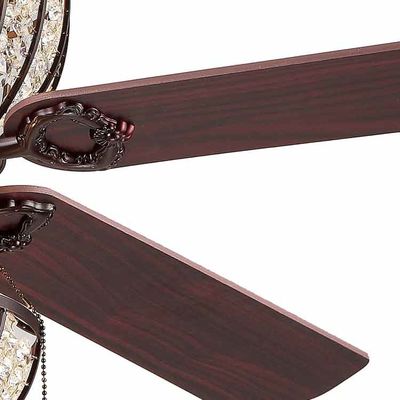 6000LM 48 salon de luxe de Crystal Ceiling Fan Light For de lustre de pouce 1220MM