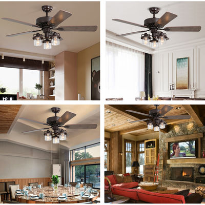 lumière de 52Inch Crystal Cooling Air Ceiling Fan