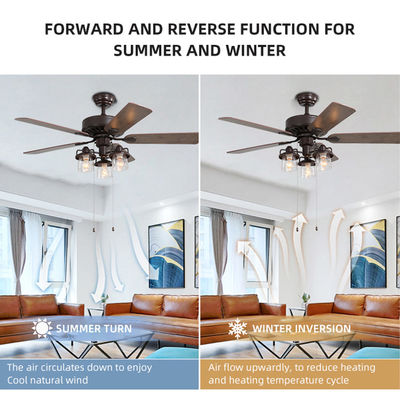 lumière de 52Inch Crystal Cooling Air Ceiling Fan