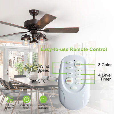 lumière de 52Inch Crystal Cooling Air Ceiling Fan