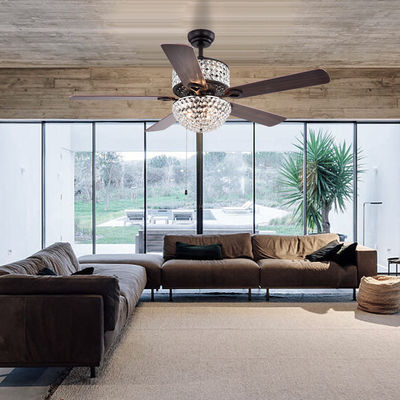 Contrôle affleurant de Crystal Chandelier Ceiling Fan Remote de bâti de la chambre à coucher AC110V 4100K