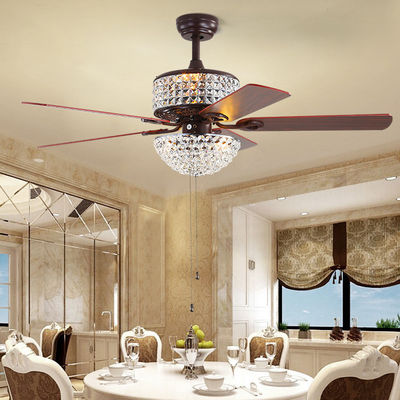 Contrôle affleurant de Crystal Chandelier Ceiling Fan Remote de bâti de la chambre à coucher AC110V 4100K