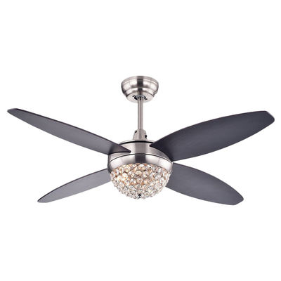 Aucune fan en bronze antique de lustre de salle à manger d'abat-jour en verre de fan de plafond du bruit 18w
