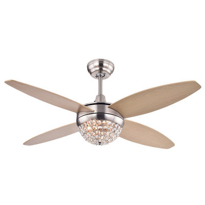 Aucune fan en bronze antique de lustre de salle à manger d'abat-jour en verre de fan de plafond du bruit 18w
