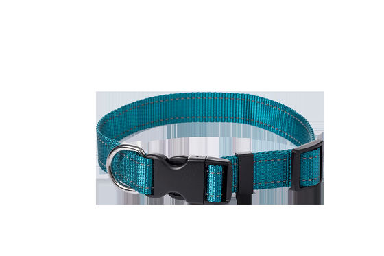 Collier en nylon d'animal familier d'OEM de classique fait sur commande écologique d'ODM avec la boucle en plastique