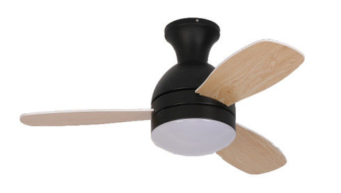 Lumière en bois de fan de plafond du bureau 6000K avec la chaîne de traction