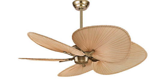 Villa Malaisie exotique 5 fans de plafond à distance décoratives de lames de Plam d'ABS