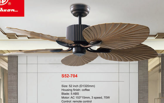 Fan économiseuse d'énergie de ventilateur de moteur électrique de lame de Plam de 52 pouces